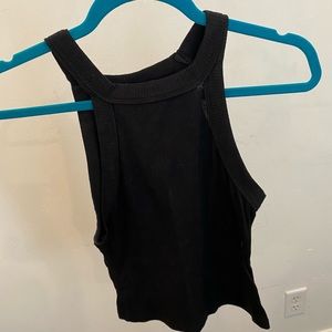 Cotton on black halter crop top